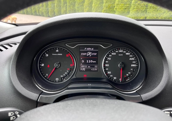 Audi A3 cena 48900 przebieg: 188000, rok produkcji 2014 z Goniądz małe 631